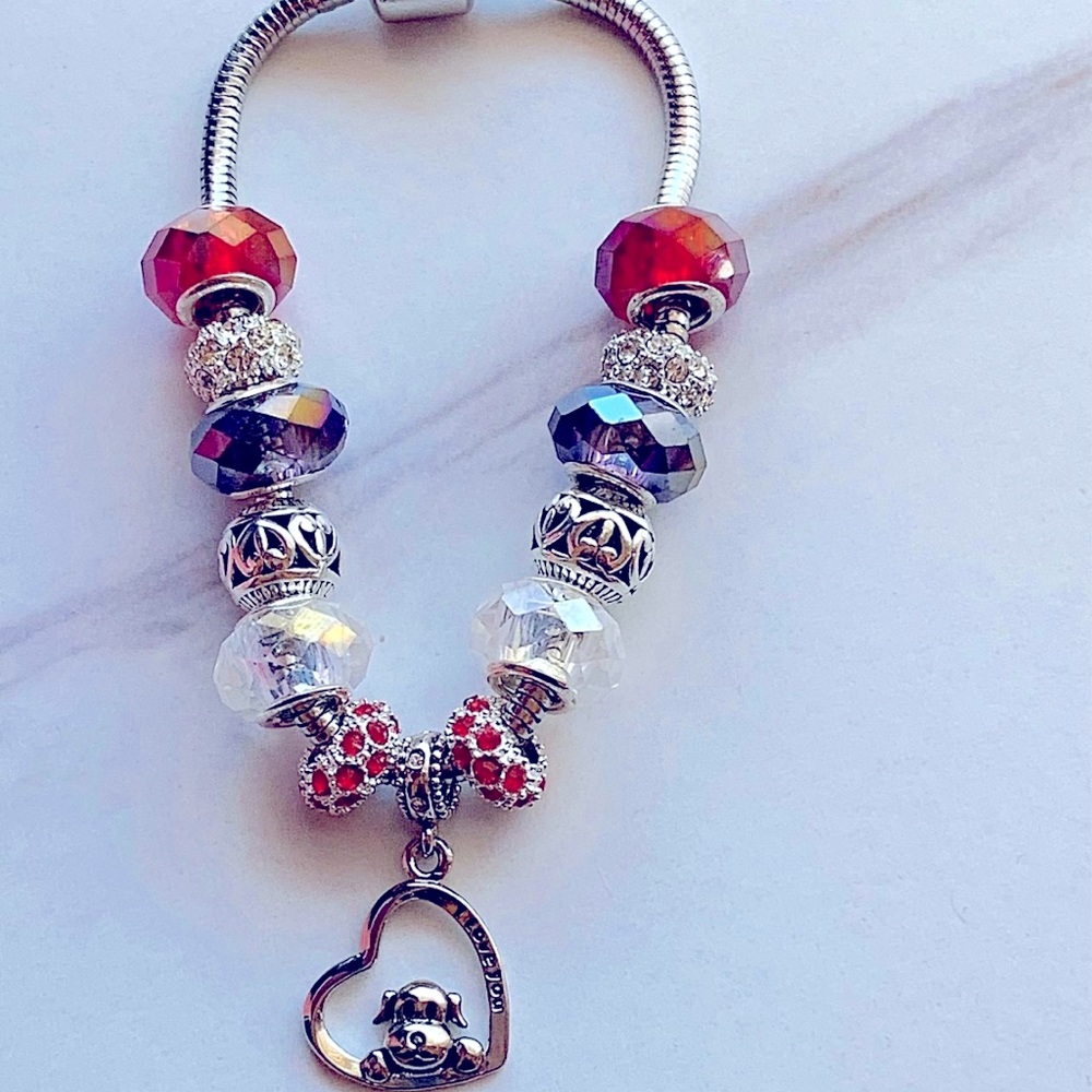 Pandora styled beaded pet jewelry. Stainless steel